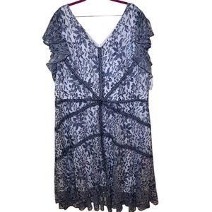 Taylor woman flare sleeve floral lace dress plus size 24W